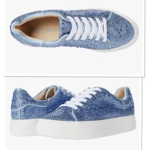 Betsey Johnson - Sidney- light blue rhinestone- size 7 NEW